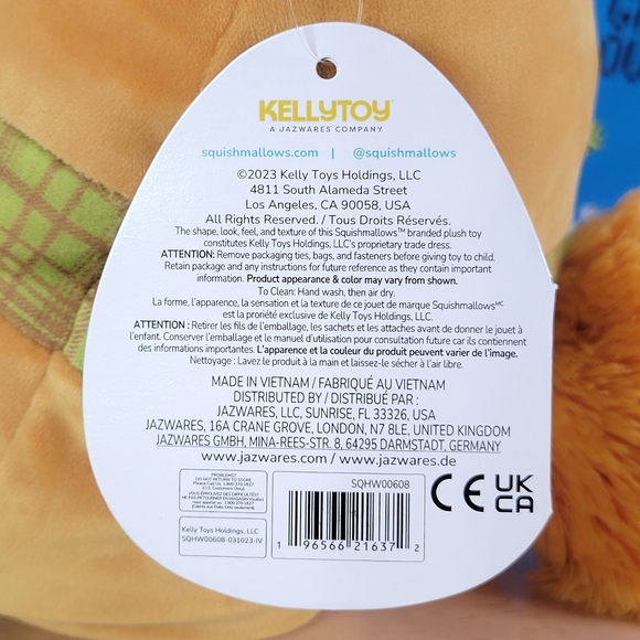 Squishmallow Erin the Squirrel 7" UltraSoft Stuffed Animal Toy Plush NWT - Picture 6 of 6